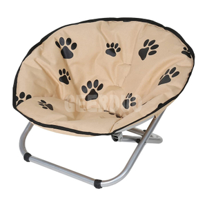 Cojín con estampado de pata para silla de cuna redonda plegable para mascotas GRDDE-7