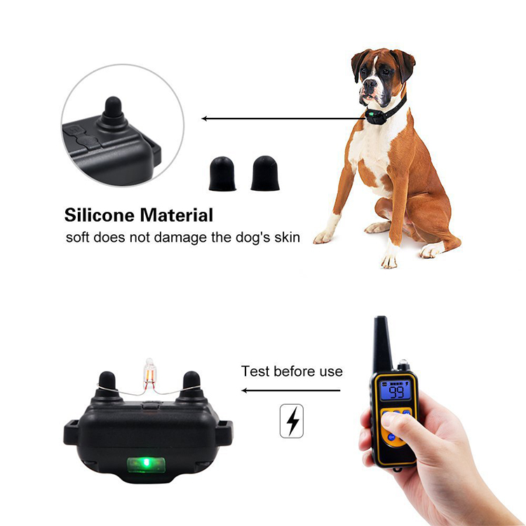 Collar de entrenamiento remoto para perros a prueba de lluvia GRDHC-6