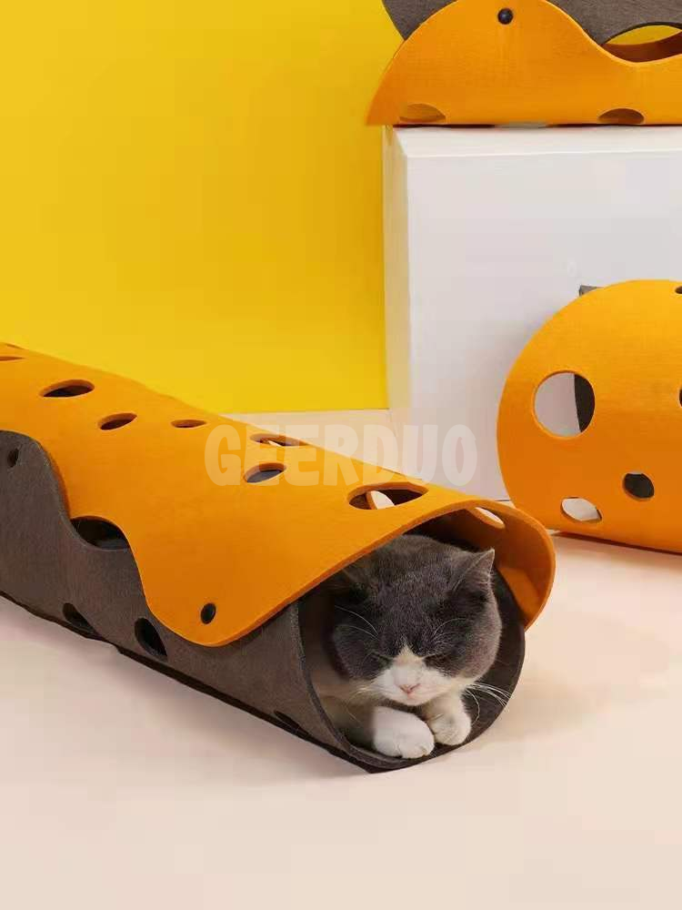 túnel de juguete para gatos de tela de fieltro (9)
