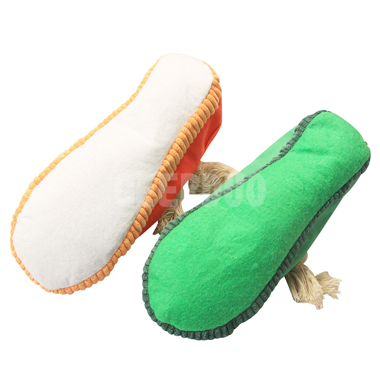 Zapatos resistentes a mordidas Perro mascota Squeaky Chew Toy GRDTD-4