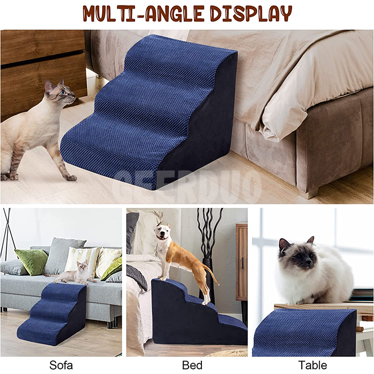 Escaleras para mascotas para camas altas y sofás Cubierta plegable para máquina GRDCS-9