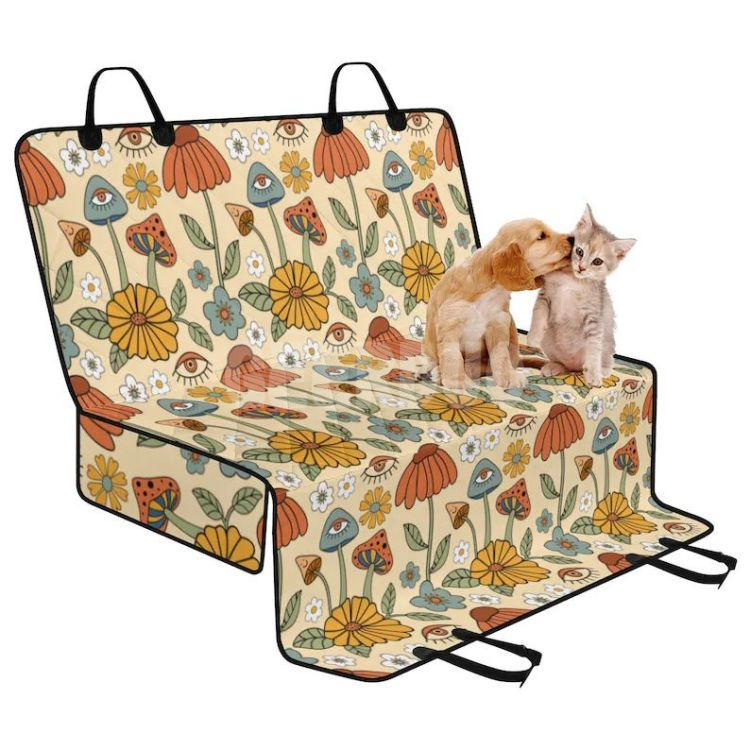 Cubierta de asiento de perro floral para vehículo de automóvil, hamaca de asiento trasero Cottage coreGRDSB-15