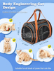 Bolsa transportadora para gatos con 5 ventanas de malla GRDBC-7