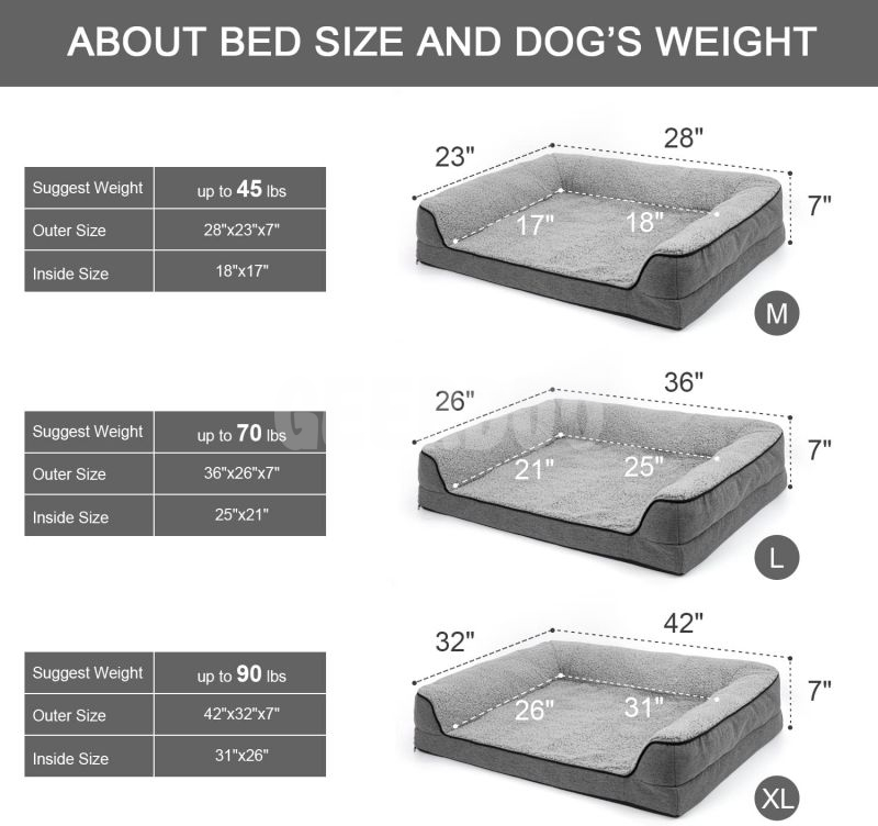 Perro sofá cama cama de espuma para mascotas para un sueño cómodo GRDDB-6