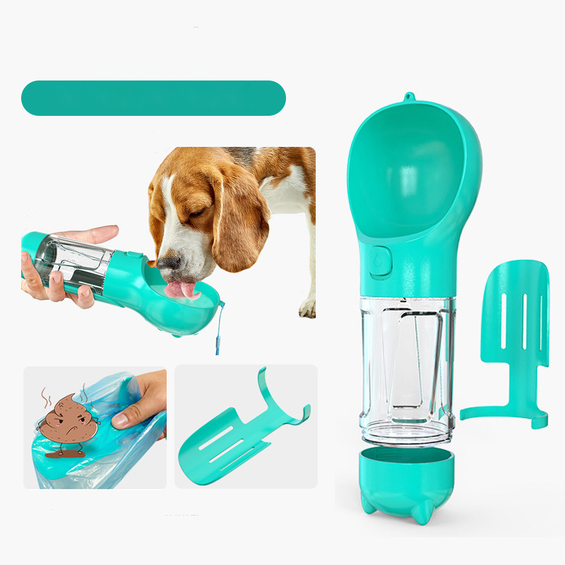 Botella de agua multifuncional para mascotas con función de bebida y alimentación GRDWB-2