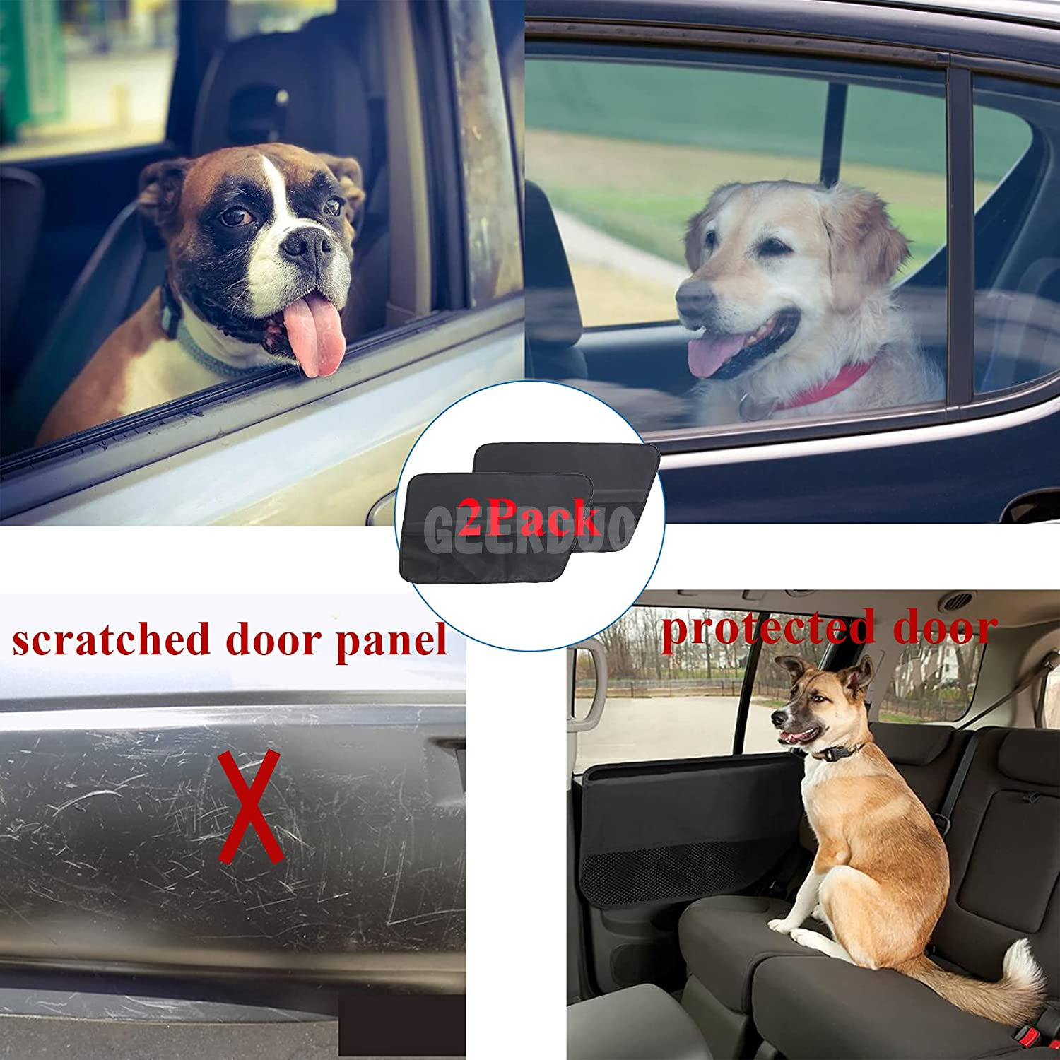 Paquete de 2 protectores impermeables para puerta de coche para mascotas GRDSD-4