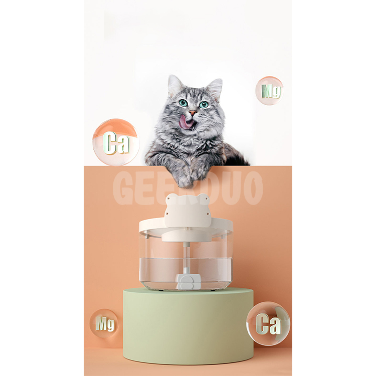 Fuente de agua Crystal Cat Plásticos ABS, fuente para mascotas con bomba inteligente GRDSP-2