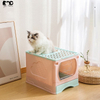 Caja de arena plegable portátil para gatos con tapa estándar GRDGL-10