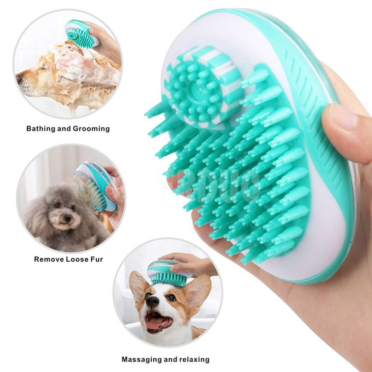 Cepillo suave para el aseo del baño de mascotas para gatos GRDGT-6