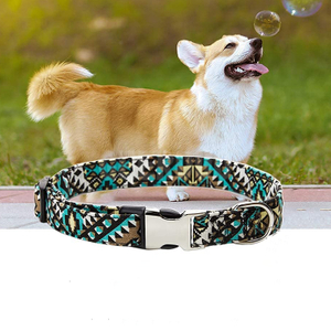 Collar bohemio personalizado con LOGO para mascotas suave para perros grandes y medianos GRDHC-1