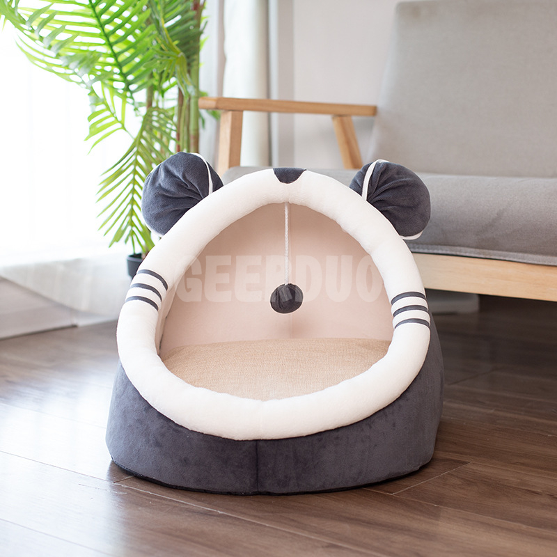 Cueva de cama para gatos con almohada acolchada lavable extraíble GRDDC-10