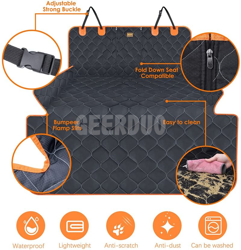 Alfombrilla para perro para coche con protector de solapa de parachoques GRDSC-5