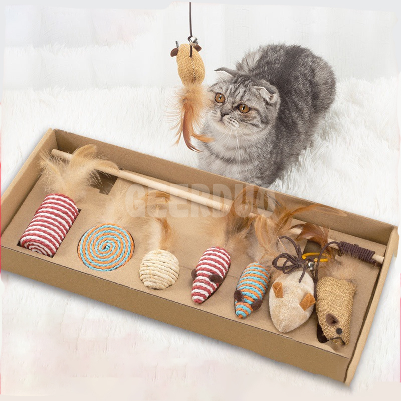Cat Wand Toys Cat Feather Toys Teaser Recambios GRDTC-6