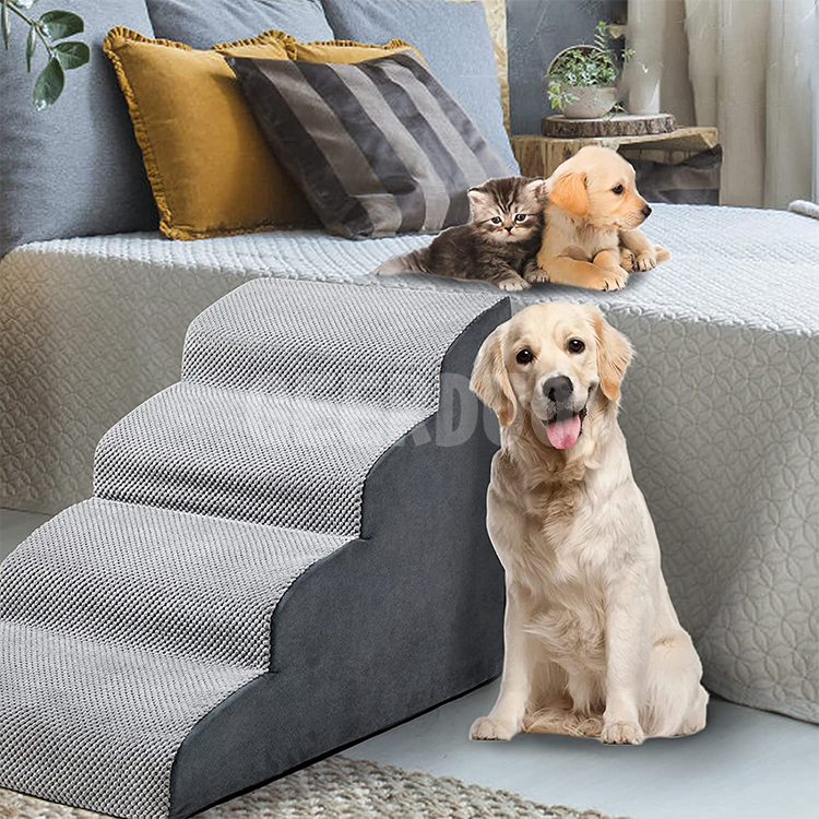 Escaleras para mascotas para camas altas y sofás Cubierta plegable para máquina GRDCS-5
