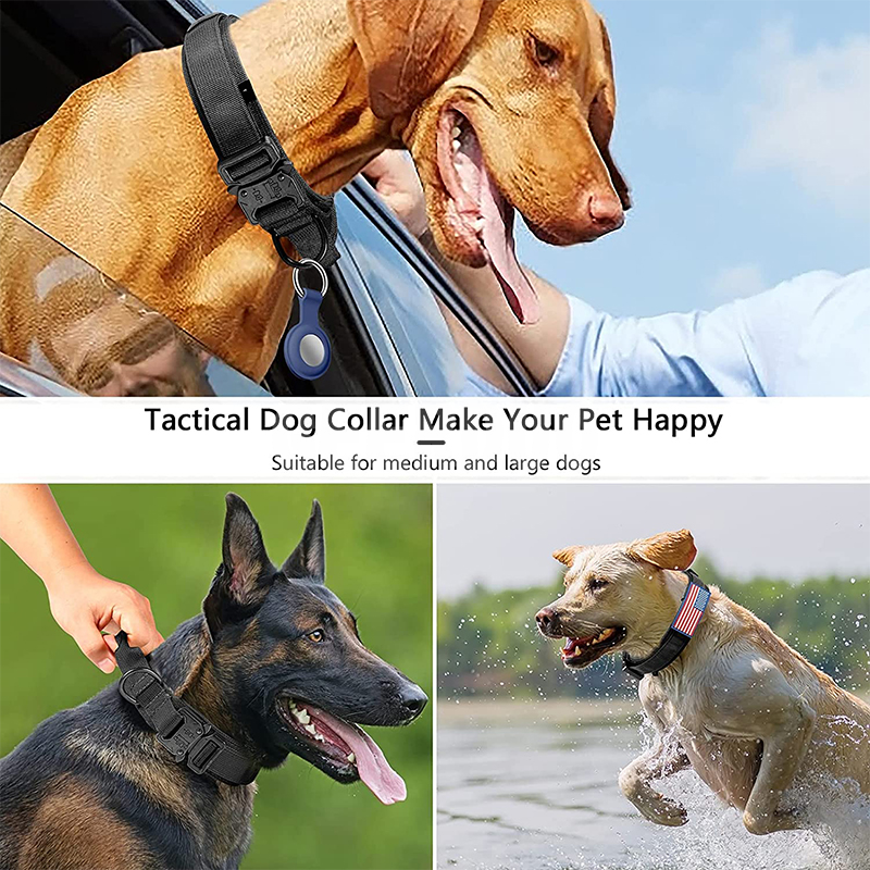 Collar de perro táctico ajustable entrenamiento militar Collar de perro de nailon GRDHC-14