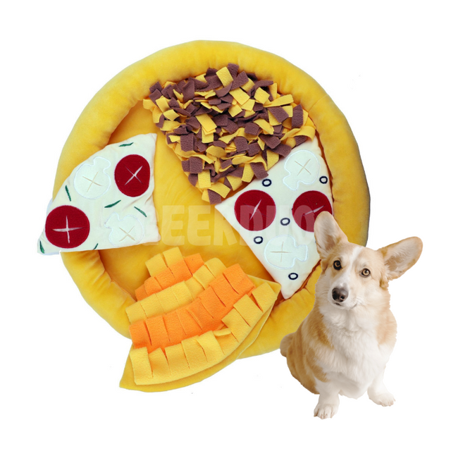 Pizza Dog Interactive Pet Snuffle Mats Estera de alimentación con rompecabezas GRDFM-1