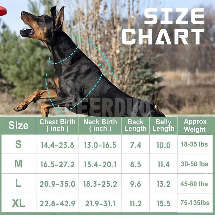 Arnés táctico para perros al aire libre Fit Smart Reflective Pet Walking Harness GRDHH-17